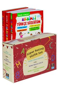 Resimli Türkçe Ingilizce Ve Atasözleri Deyimler Sözlükleri - 3 Kitap Set Tdk Uyumlu ürün fotoğrafı
