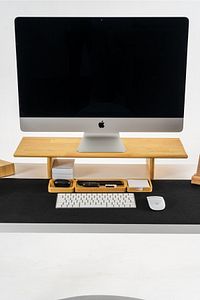 Monitör Yükseltici, Ahşap Monitör Standı, Ekran Yükseltici, Monitör Yükseltme Standı, Ergonomik-çam ürün fotoğrafı