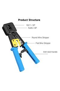 Ez Rj45 Rj11 Rj12 Cat5 Cat6 Yeni Nesil Konnektör Lüx Kolay Sıkma Pensesi ürün fotoğrafı