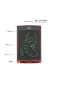 Grafik Digital Çocuk Yazı Tahtası Çizim Tableti Lcd 8.5 Inc Yüksek Kalite Kırmızı ürün fotoğrafı