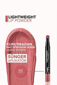 Hafif Yapılı Mat Dudak Pudrası (PEMBE) - Lightweight Lip Powder - 002 Whimsical - 8682536007443 ürün fotoğrafı