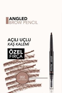 Açılı Kaş Kalemi Ve Kaş Fırçası (açık Kahve) - Angled Brow Pencil - 002 Light Brown - 8690604572045 ürün fotoğrafı