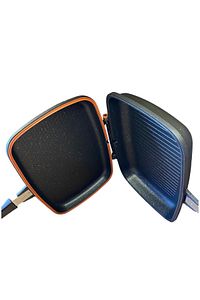 Granit Kare Double Grill Pan 32 Cm - Siyah Çift Taraflı Kullanılabilen Ayrılabilen Ikiz Tava ürün fotoğrafı