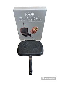 Double Grill Pan 34 Cm Çift Taraflı Tava - Ayrılabilen Ikiz Balık Tavası Buharda Tavuk ürün fotoğrafı