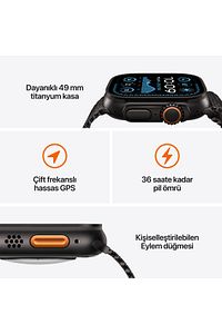 Watch Ultra 2 GPS + Cellular 49mm Natural Titanium Case with Tan Alpine Loop - Medium ürün fotoğrafı