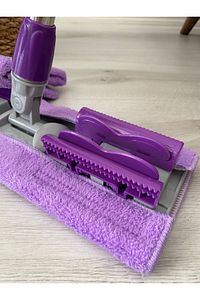 ( 1 Adet Yedek Bez Hediyeli ) Yer Mopu Fayans Duvar Yüzey Temizlik Mikrofiber Mandallı Mop ürün fotoğrafı
