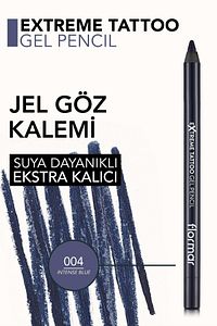 Mat Kalıcı Göz Kalemi (MAVİ) - Extreme Tattoo Gel Pencil - 004 Intense Blue - 8682536028868 ürün fotoğrafı