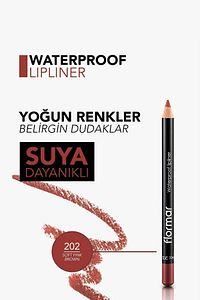 Suya Dayanıklı Dudak Kalemi (BORDO) - Waterproof Lipliner - 202 Soft Pink Brown - 8690604111022 ürün fotoğrafı