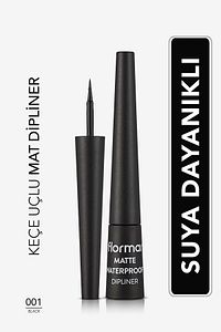 Suya Dayanıklı Mat Dipliner (SİYAH) - Waterproof Dipliner - 001 Black - 8690604536481 ürün fotoğrafı