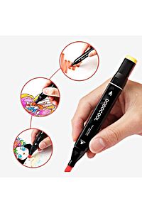 36’lı Çift Uçlu Touch Marker Art Tasarım Kalem Seti Stand Ve Çanta Hediyeli Ithal Ürün ürün fotoğrafı