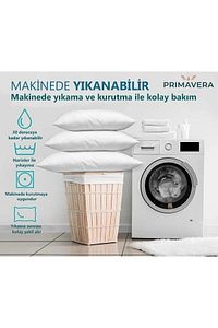 5 Adet Yıkanabilir Nonwowen Antialerjik Slikonize Yastık 50x70 800 gr ürün fotoğrafı