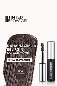 Sudan Etkilenmeyen Kaş Maskarası (KOYU KAHVE) - Tinted Brow Gel - 004 Dark Brown - 8682536034784 ürün fotoğrafı