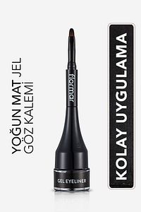 Özel Fırça Başlıklı Yoğun Pigmentli Mat Jel Eyeliner-gel Eyeliner-001 Gel Black-8690604591879 ürün fotoğrafı