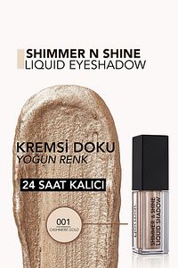 Metalik Likit Göz Farı (ALTIN) - Shimmer & Shine Liquid Shadow - 001 Cashmere Gold - 8682536002592 ürün fotoğrafı