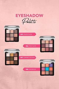 Mat & Işıltılı Kremsi Far Paleti - Eye Shadow Palette - 003 Sunset- 8682536048453 ürün fotoğrafı