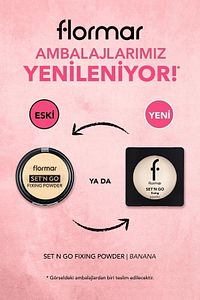 Sabitleyici Mat Kompakt Pudra (SOĞUK ALT TON) - Set'n Go Fixing Powder - 001 Banana - 8682536053631 ürün fotoğrafı