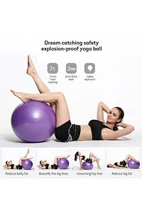 65 Cm Fitilli Pilates Topu Ve Pompa Seti Plates Denge Yoga Spor Egzersiz Top Jimnastik Fitness Gym ürün fotoğrafı