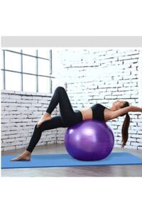 65 Cm Pilates Topu Fitilli + Pompa Seti Plates Denge Yoga Spor Egzersiz Top Jimnastik Fitness Topu ürün fotoğrafı