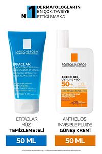Yüz Cilt Bakım Seti: Anthelios Uvmune Fluid Güneş Kremi SPF50+& Effaclar Yüz Temizleme Jeli ürün fotoğrafı