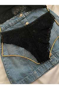 Yarım Destekli Dantelli Siyah Bralet Sütyen Külot Takım - Kadın I?ç Giyim ürün fotoğrafı