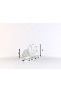 Beyaz Metal Hortum Tutucu - Lotus Desenli Bahçe Dekoru - Oyster ürün fotoğrafı