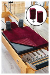 Bordo Pilates Reformer Havlusu Omuzluk Kılıfı, Kaydırmaz Reformer Mat Towel ürün fotoğrafı