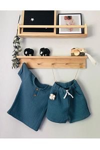 Ahşap Askılık Raf Ve Kitaplık Raf Eğitici Montessori Raf 2'li 40 Cm ürün fotoğrafı