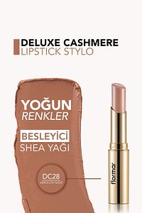 Kaşmir Dokulu Yarı Mat Stik Ruj (Açık Nude) - Deluxe Cashmere Lipstick Stylo - DC28 - 8690604185306 ürün fotoğrafı
