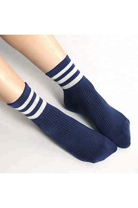 Unisex 5'li Çizgili Tenis Model Çorap - Ekstra Rahat Ve Esnek 5 Çift ürün fotoğrafı