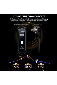 Ev Prizi Elektrikli Araç Şarj Cihazı - 3.5 Kw - Tip 2 - Taşınabilir - 3.5 Metre IEC62196-2 ürün fotoğrafı