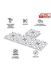 Kendinden Yapışkanlı Banyo Mutfak Kaplama Geometrik 07 Desenli Pvc Karo 30x30 Cm (11 ADET) 1 M2 ürün fotoğrafı