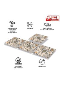 Kendinden Yapışkanlı Apricot Desenli Pvc Karo 30x30 Cm (11 ADET) 1m2 ürün fotoğrafı