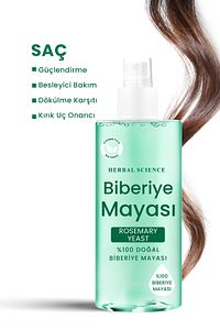 Biberiye Mayası(Suyu+Yağı) Yüksek Kalite Güçlendirici Saç Toniği Doğal ve Saf 200 ML ürün fotoğrafı