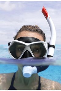 Dominator Pro Snorkel Set Dalış Maskesi Deniz Yüzücü Gözlüğü Gözlük Maske - Beyaz - (14 Yaş Üstü ) ürün fotoğrafı