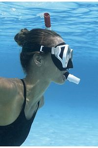 Dominator Pro Snorkel Set Dalış Maskesi Deniz Yüzücü Gözlüğü Gözlük Maske - Beyaz - (14 Yaş Üstü ) ürün fotoğrafı