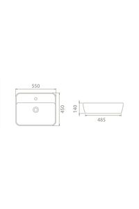 Cerastyle One 55 x 45 cm Tezgah Üstü Çanak Lavabo ürün fotoğrafı