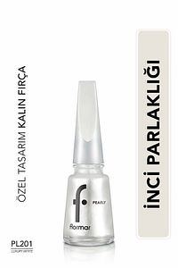 Sedefli Parlak Oje (Beyaz) - Pearly Nail Enamel - PL201 Luxury White - 8682536035422 ürün fotoğrafı