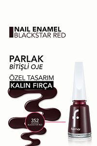Klasik Parlak Bitişli Yüksek Pigmentli Oje -nail Enamel- 352 Blackstar Red New- 8682536035934 ürün fotoğrafı