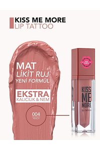 Uzun Süre Kalıcı Mat Ruj - Kiss Me More-004 Peach-8682536040655 ürün fotoğrafı