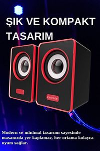 Bilgisayar Hoparlörü Pc Laptop Notebook Telefon Hoparlör 3.5 Mm Jack Usb Speaker 1 1 Ses Sistemi ürün fotoğrafı