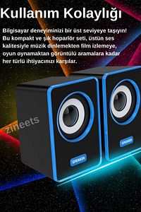 Bilgisayar Hoparlörü Pc Laptop Notebook Telefon Hoparlör 3.5 Mm Jack Usb Speaker 1 1 Ses Sistemi ürün fotoğrafı