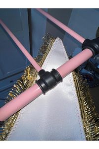 Pembe Renkli Kanatlı Kurutmalık Elbise Çamaşır Kurutmalığı Kalın Borulu Çamaşır Teli ürün fotoğrafı