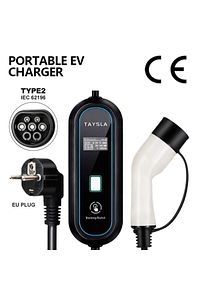 Ev Prizi Elektrikli Araç Şarj Cihazı - 3.5 Kw - Tip 2 - Taşınabilir - 3.5 Metre IEC62196-2 ürün fotoğrafı