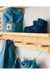 Ahşap Askılık Raf Ve Kitaplık Raf Eğitici Montessori Raf 2'li 40 Cm ürün fotoğrafı