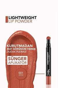 Hafif Yapılı Mat Dudak Pudrası (Ten) - Lightweight Lip Powder - 001 Ladylike - 8682536007436 ürün fotoğrafı