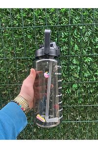 Şeffaf Motivasyon Matara 2000 ml Suluk Su Şişesi - Bpa Içermez ürün fotoğrafı