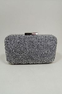 Yakamoz Kadın Gümüş Taşlı Abiye Clutch Portföy Çanta ürün fotoğrafı