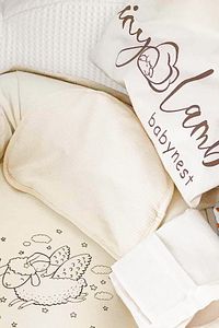 5 Parça Cocoon Unisex Seti Ultra Soft Krem Bebek Yuvası ürün fotoğrafı