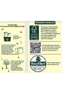 Select Ağartılmamış Kahverengi Organik 3 Katlı Kağıt Havlu 6 Rulo ürün fotoğrafı