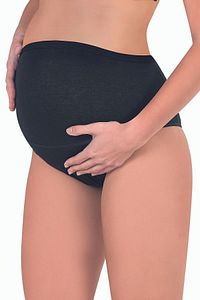 Özkan 23582 3'lü Paket Kadın Siyah Renk Pamuklu Likralı Süprem Hamile Lohusa Yüksek Bel Bato Külot ürün fotoğrafı